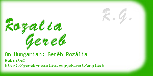 rozalia gereb business card